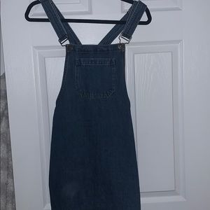 above knee length denim dress